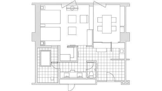 EXECUTIVE  SUITE TWIN FLOOR PLAN