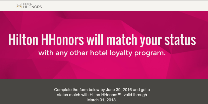 Hilton HHonors Status Match 201603 1