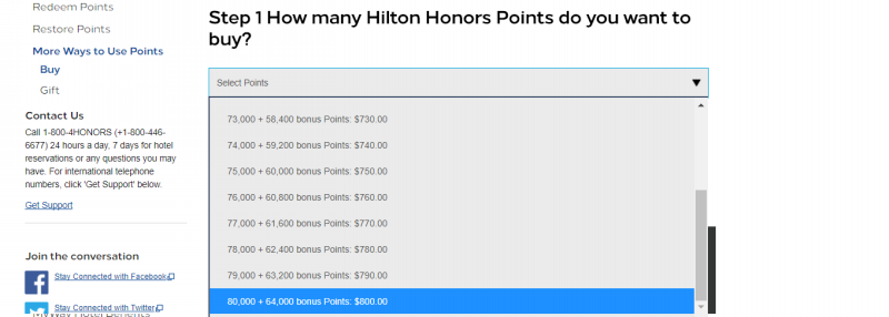 hilton honors buy points 201802 2