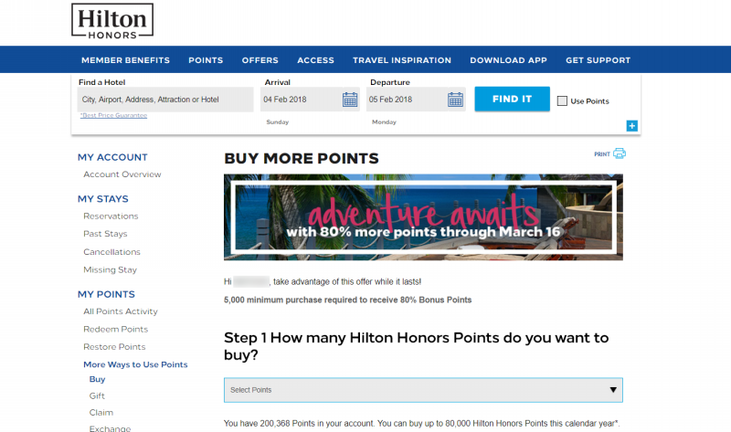 hilton honors buy points 201802 1