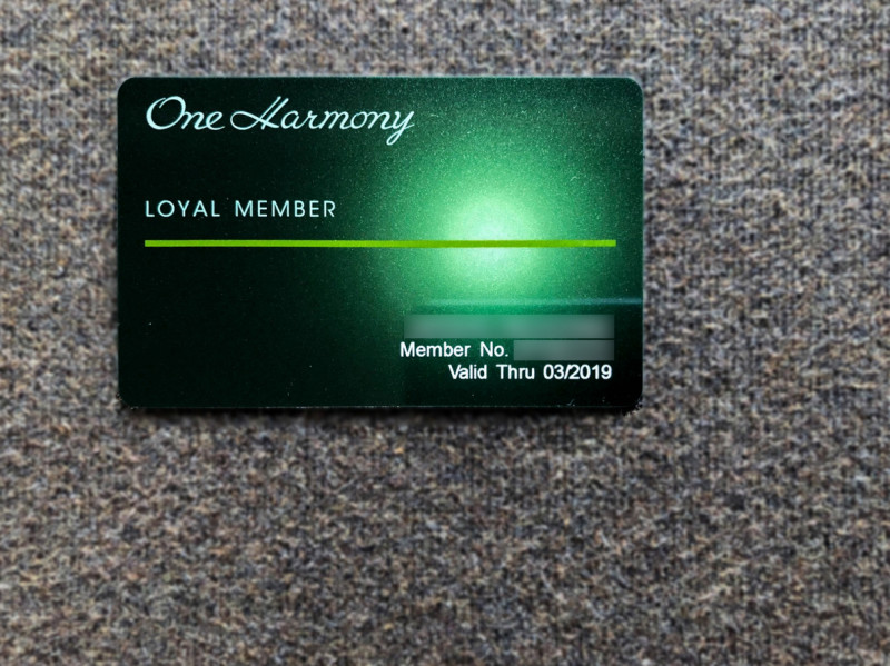 one harmony loyal member card 201803 3